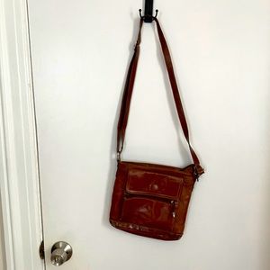 Brown leather purse